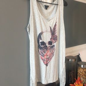 Torrid- Fringy Skull Tank
